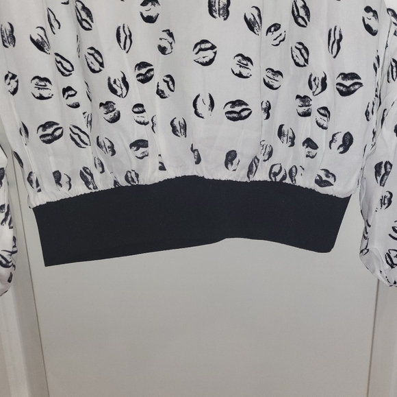 4. NWT REISS Jolie Lips Print Long Sleeve Top Size 0 - Picture 6 of 8